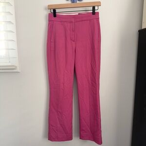 J.Crew 2 Crop Willa Pants Garden Dahlia Business Office Preppy Chic Career Pink